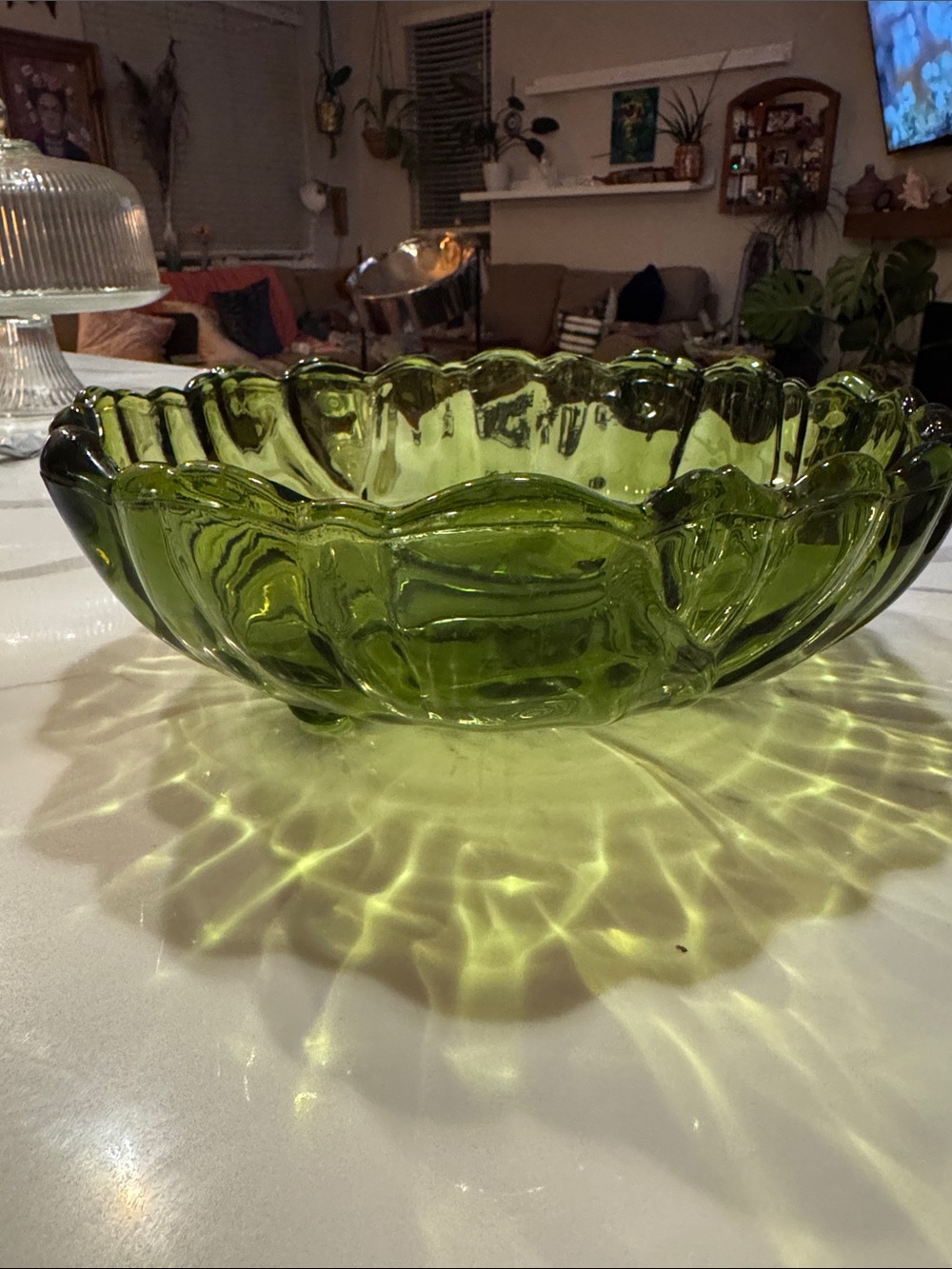 Vintage Indiana Glass Sunflower Bowl